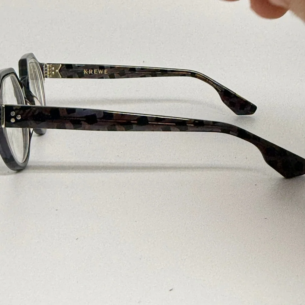 KREWE Sadie Dark Tortoise Shell Geometric Eyeglass Frames 50-21-145